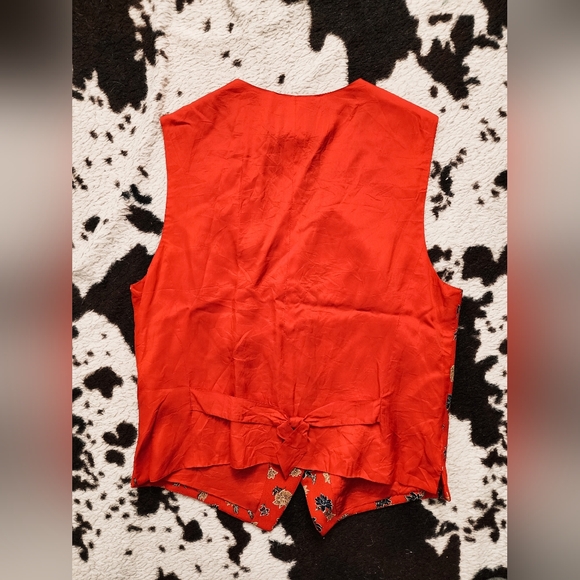 "LIZ CLAIBOURNE ' WOMEN'S 80'S/90'S VEST - RED - Picture 4 of 4